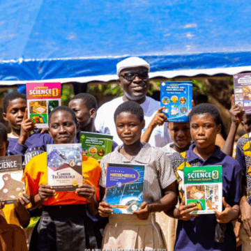 Kofi Yeboah donates books to Miaso Krobo D/A Basic School